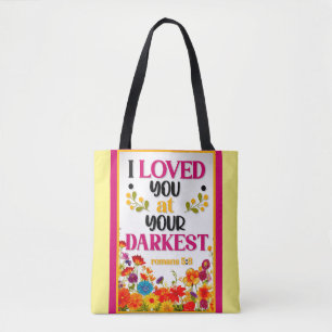 Retro Floral Inspirational Tote Bag
