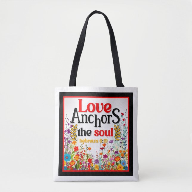 Retro Floral Inspirational   Tote Bag (Front)