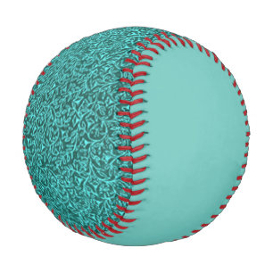 Retro Floral Jade Teal Turquoise Baseball