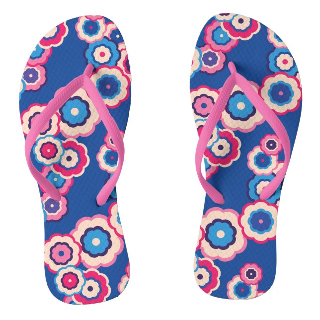 Retro Floral Jandals (Footbed)
