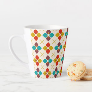 Retro Floral  Latte Mug
