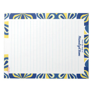 Retro Floral Lined Notepad