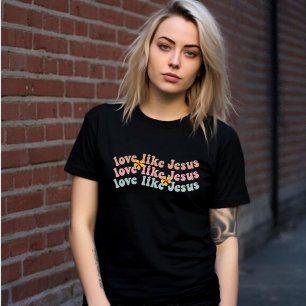 Retro Floral Love Like Jesus T-Shirt