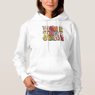 Retro Floral "Mama" Bubble Font Hoodie