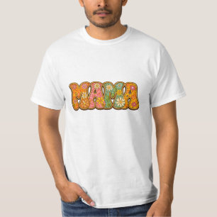 Retro Floral Mama: Groovy Vintage Typography T-Shirt