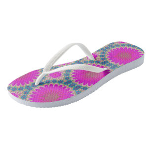 Retro Floral Mandala Psychedelic Flower Jandals