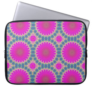 Retro Floral Mandala Psychedelic Flower Laptop Sleeve