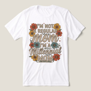 Retro Floral Millennial Mum Vintage Quote T-Shirt Tri-Blend Shirt