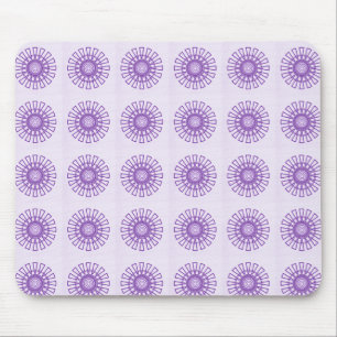 Retro Floral Mousepad, Violet Mouse Pad
