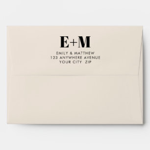 Retro floral mustard envelope