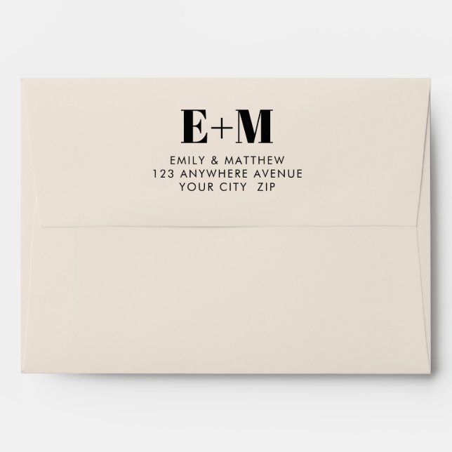 Retro floral mustard  envelope (Back (Top Flap))