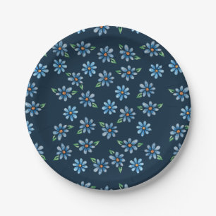 retro floral paper plate