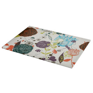Retro Floral Pattern 2 2 Cutting Board