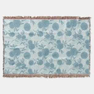 Retro Floral Pattern 2 3 Throw Blanket