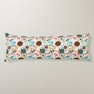 Retro Floral Pattern 2 Body Cushion