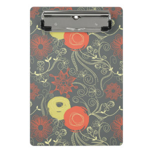 Retro floral pattern 2 mini clipboard