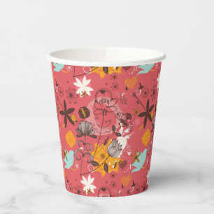 Retro floral pattern 2 paper cups