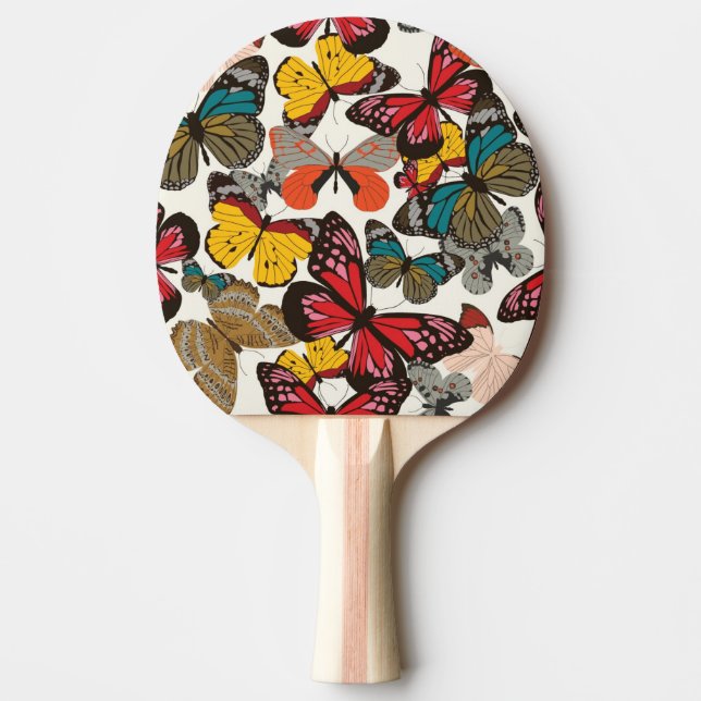 Retro floral pattern 2 ping pong paddle (Front)