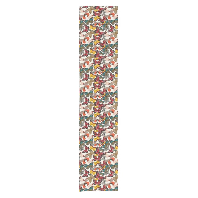 Retro floral pattern 2 short table runner (Front)