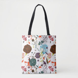 Retro Floral Pattern 2 Tote Bag