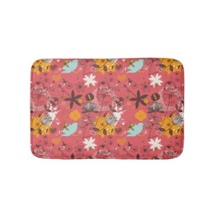 Retro floral pattern 4 bath mat