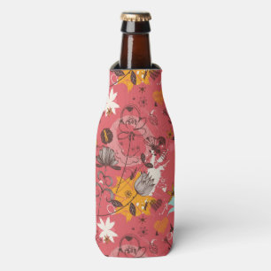 Retro floral pattern 4 bottle cooler