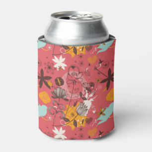 Retro floral pattern 4 can cooler