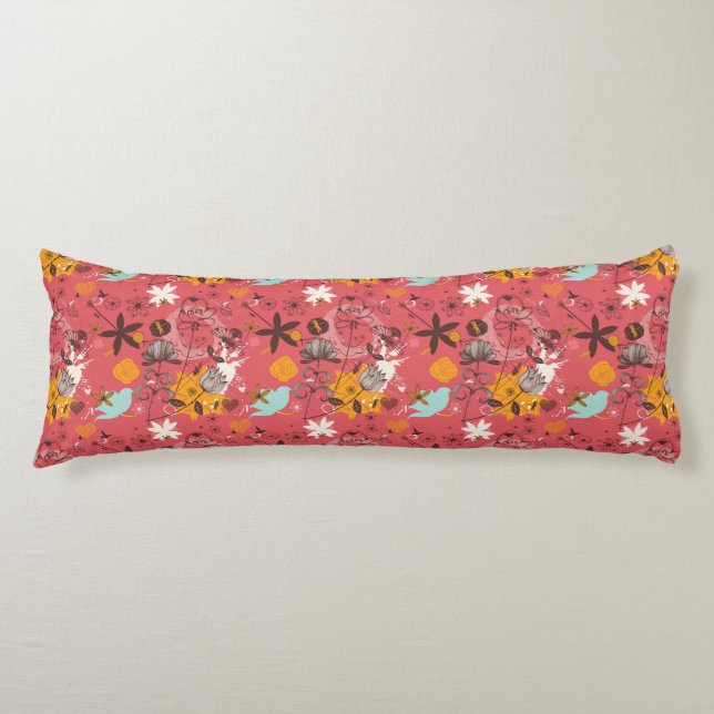 Retro floral pattern 7 body cushion (Front)