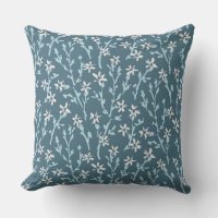 Retro floral pattern in boho style. Japanes sakura