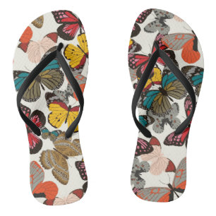 Retro floral pattern jandals