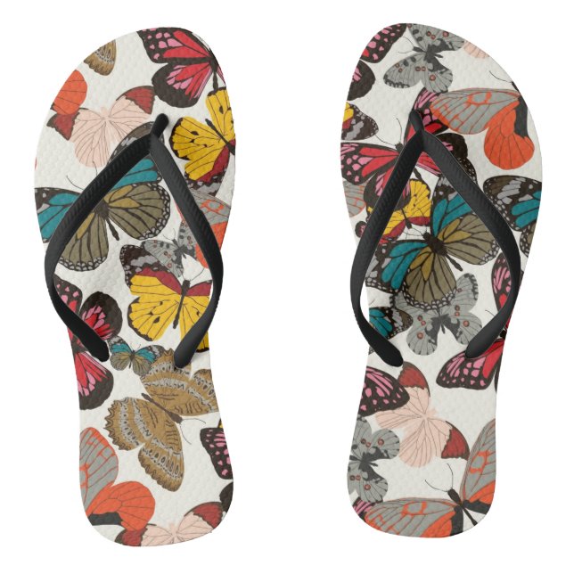 Retro floral pattern jandals (Footbed)