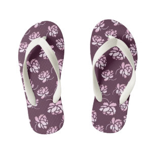 Retro floral pattern kid's jandals