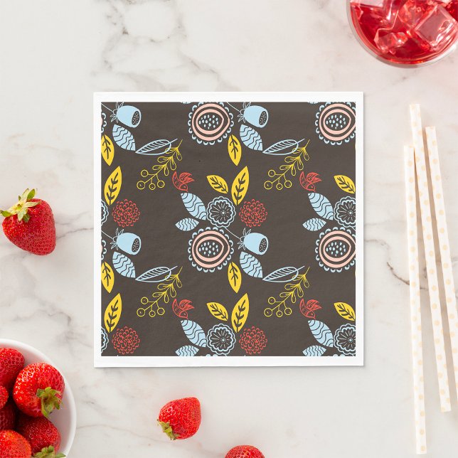 Retro Floral Pattern Napkin (Creator Uploaded)