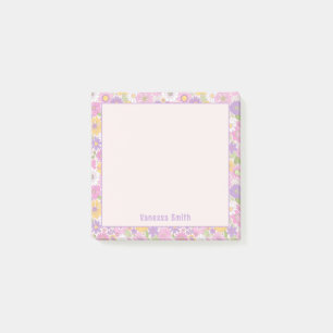 Retro Floral Pattern Personalised Notes