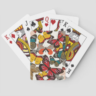 Retro floral pattern playing cards