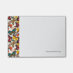 Retro floral pattern post-it notes