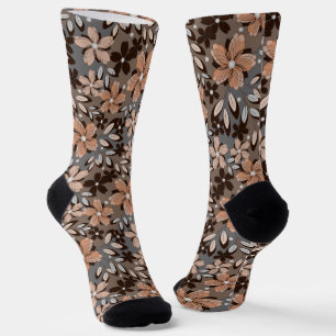 Retro floral pattern. socks