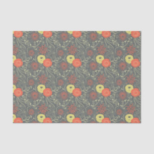 Retro floral pattern tissue paper