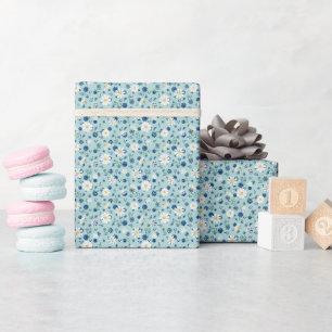 Retro floral pattern with daisies. wrapping paper
