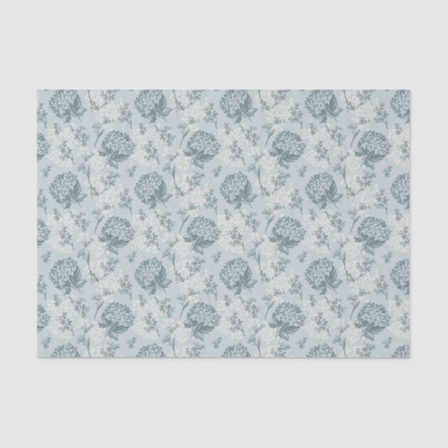 Retro floral pattern with viburnum flowers tissue paper (Front)