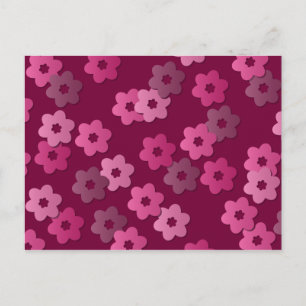 Retro Floral Postcard