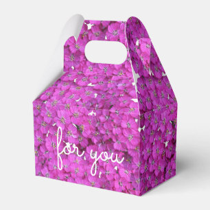 Retro Floral Purple Design Favour Box
