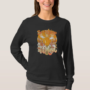 Retro Floral Rainbow Sunshine On My Mind Peace Hip T-Shirt