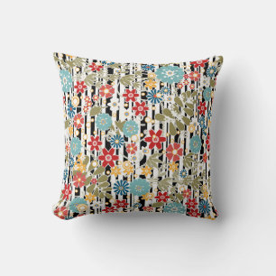 Retro, floral retro cushion