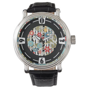 Retro, floral retro watch