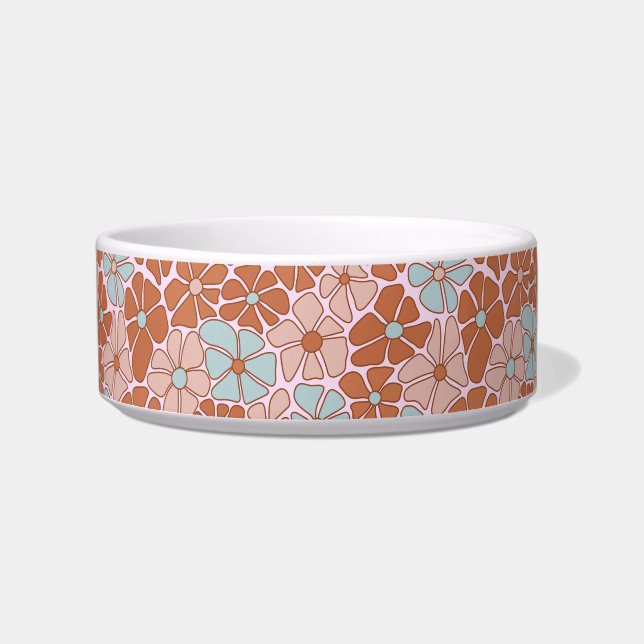 Retro Floral Seamless Pattern Bowl (Front)