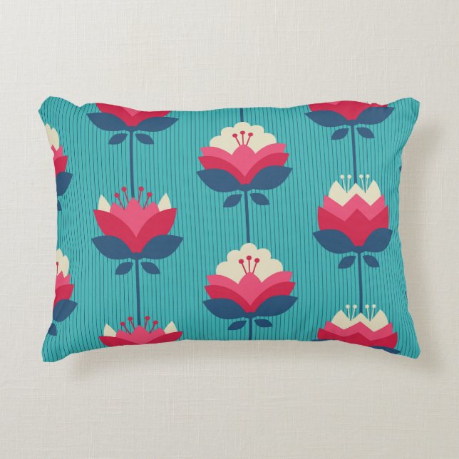 Retro floral seamless pattern. decorative cushion (Front)