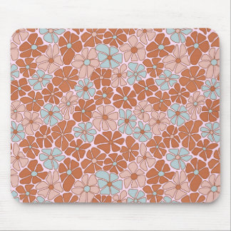 Retro Floral Seamless Pattern Mouse Pad