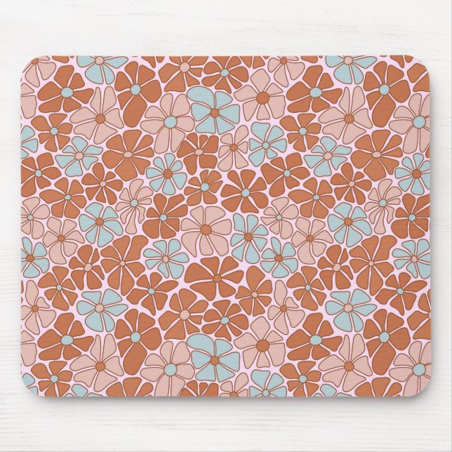 Retro Floral Seamless Pattern Mouse Pad (Front)