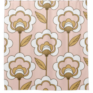 Retro floral: seamless vintage pattern. shower curtain